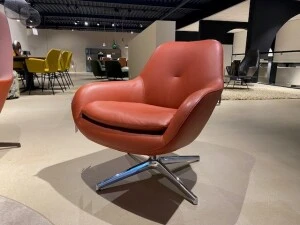 Pode Sparkle One draaifauteuil leer Fusion Goij Opruiming