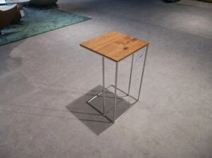 Bert Plantagie Wireless high hoge bijzettafel noten RVS Opruiming